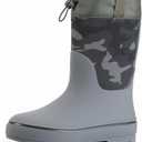 Showave Kid's Rain Boots for Boys Girls Waterproof Durable Rubber Boots Easy-on Outdoor Unisex-Child Mud Boots (2 Little Kid, Olive Camo)