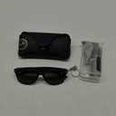 Ray-Ban RB2132 POLARIZED NEW WAYFARER Square Sunglasses For Men For Women + BUNDLE with Designer iWear Eyewear Care Kit (Matte Black/ Blue Gradient Grey Polarized) Lens Width: 55 Millimeters