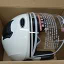 SanQing Open Face Motorcycle Helmets, Adult 3/4 Half Helmet-DOT (White, M)