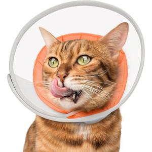 Cat Cone Collar Soft: Comfortable Waterproof Mesh Recovery Cone After Surgery to Stop Licking and Scratch, Alternative to Plastic Elizabeth Head/Neck Cone for Large Cats and Small Dogs