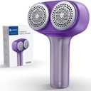 VASSON Fabric Shaver, Electric Lint Remover, Rechargeable Lint Shaver, Sweater Shavers to Remove Pilling, Large Fuzz Remover for Clothes Couch Furniture (Purple)