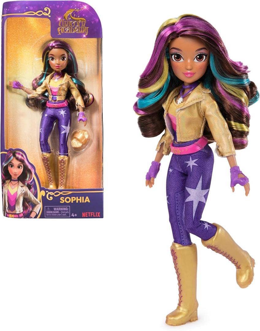 Unicorn Academy, Sophia Doll with 6 Accessories, 9.5, Dolls & Unicorn Toys, Gifts & Stocking Stuffers for Girls Ages 4 and up