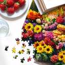Extra Large Floral Bakery 1000-Piece Jigsaw Puzzle for Adults - Challenging Irregular Shapes, No-Dust Puzzle Board, Family Time, Ideal Gift for Puzzle Lovers, Finished Size 31.5 x 16.4 inch