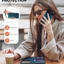 OCASE for iPhone 17 Pro Max Detachable Wallet Case with Card Holder, 2 in 1 PU Leather Flip Folio with RFID Blocking Stand Wrist Strap Shockproof Phone Cover 6.9 Inch 2025, Peacock Blue