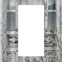 Decorative Outlet Covers Rustic Farmhouse Wood Barn Door 1 Gang Single Decora GFCI Device Light Switch Cover Plate 1 Rocker Wall Plate Jumbo Switch Plate Cover for Kitchen Bedroom Home Decor