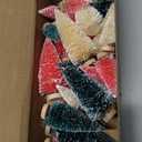 30 Pcs Bottle Brush Trees Christmas Decorations Indoor, Red Blue Yellow Miniature Christmas Tree, Mini Christmas Tree with 4Sizes for Christmas Decor