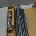 Heavy Duty Curtain Rods for Windows 66 to 120 Inch,1 Inch Adjustable Black Curtain Rod with Easy Installation and Modern Design,Decorative Long Drapery Rods with Metal Finials (A1,Black,30-120")