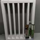 ZJSF Free Standing Dog Gate with Door, Foldable Wooden White Puppy Gate 24''H