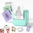Sticker Printer, Print Pods Mini Printer, Thermal Inkless Sticker Maker Machine with 1 Roll Paper, Versatile App with 2000 Icons and 300 Templates, Impresora Porttil for Notes, Journal, DIY