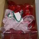 AceOrbit 12 Pcs Valentine's Day Cherry Plastic Heart Containers 4.7 Inch Red Cherry Shaped Filled Gift Candy Box with Cards Bow Valentine Hanging Ornament for Wedding Party Favor Exchange Supplies