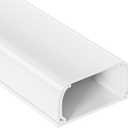 Large Cord Hider - 47in Wire Hiders for TV on Wall, Paintable Cable Hider, X-Large Cable Management Kit, Cord Hiding for Wall, W1.6in H0.8in White