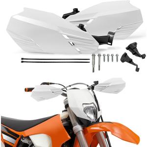 Motorcycle Handguards 7/8" and 1 1/8" Hand Guard Universal for EXC EXCF SX SXF SXS MXC MX XC XCW XCF XCFW Dirt Pit Bike ATV Enduro Motocross White