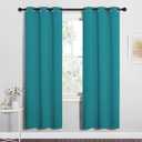 NICETOWN Room Darkening Curtains 72 inch Length 2 Panels, Thermal Insulated Grommet Blackout Curtains for Modern Casual Elegant Bedroom Kids Room Theme Decoration (Peacock Teal, 2 Pieces, W34)
