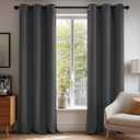 Deconovo Blackout Curtains for Bedroom  Set of 2 42W x 84L Inch Thermal Insulated & Noise Reducing PanelsHome Window Room Darkening Sustainable Grommet Drapes for Living Room and Nursery, Dark Grey