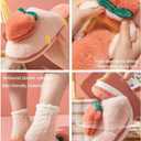 Fuzzy Slipper Winter Fluffy Slippers Peach Cute Slippers For Women Comfortable Warm House Shoes Slippers (Pink)