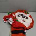 4 Pcs Black Santa Christmas Toilet Seat Cover Set, African American Bathroom Decoration Set with Toilet Seat Cover, Non Slip Bathroom Rugs, Tank Cover, Tissue Box Cover for Bathroom Indoor Decor