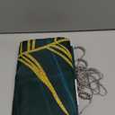 Dark Green Shower Curtain Boho Mid Century Modern Emerald Hunter Green and Gold Shower Curtains for Bathroom Decor, Waterproof Cloth Fabric with Hooks, 70" W x 84" L