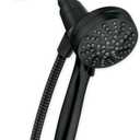 Moen Engage Magnetix Matte Black 3.5-Inch Six-Function Detachable Handheld Showerhead with Magnetic Docking System, 26100BL