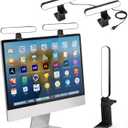 UBeesize Video Conference Lighting, LED Streaming Light for Video Calls, Webcam Light with Adjustable Monitor Mount, Zoom Lighting for Computer, Laptop Ring Light for Video Recording, Double Kit