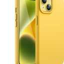 JETech Silicone Case for iPhone 14 6.1-Inch, Silky-Soft Touch Full-Body Protective Phone Case, Shockproof Cover with Microfiber Lining (Yellow)