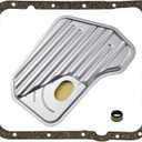 4L60E Transmission Filter Pan Kit with Gasket (Shallow Pan) 25174487 Compatible with Chevy GMC Cadillac Buick Pontiac Silverado 1500 Tahoe Savana Yukon Envoy K1500 Escalade