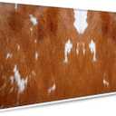 Extended Gaming Mouse Pad with Stitched Edges,Large Non-Slip Rubber Base Mousepad,for Studying Working Office Home,Cowhide Leopard Brown Cow Pattern