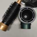 5 in 1 Blow Dryer Brush, Upgrade Hair Dryer Brush Set Negative Ion Air Styler Curling Wrap Air Curler, Hot Air Brush Curling Iron Hair Styling Tools As A Gift for Straight/Curl/Dry/Smooth (Gold)