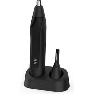 Ear and Nose Hair Trimmer for Men Women, Eyebrow and Facial Hair Trimmer with Powerful Motor and Dual-Edge Blades Rechargeable Painless 2 in 1 Metal Trimming Tool