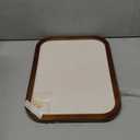 Linen Bulletin Board, Pin Board for Walls, Fabric Bulletin Board, 13"x17"Small Pin Board for Home Kitchen Office Decorative, Brown Wood Frame Cork Board(BN-3343)