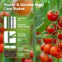 3 Pack Tomato Cage with 10 Gallon Grow Bags, 48" Height Adjustable Tomato Trellis with 65Ft Twist Tie, Heavy Duty Tomato Cages for Garden Flowers Vegetables Climbing Plants