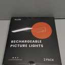 FULEN 2 Pack Picture Lights for Wall,Battery Operated Wall Sconce Rechargeable,LED Wall Light Cordless with Remote,3 Color Temperature, Art Lights for Painting,Frame,Gallery,Dartboard Lights,Black