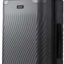 ECOHUB Hardside Expandable Carry On Luggage Sets, Recycled PC 20/24" Rolling Luggage Airline Approved with Spinner Wheels & TSA Lock, Lightweight Hardshell Travel Suitcase, 20+24 inch Carry-on Black