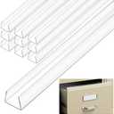 Chunful 36'' 6 Pack Cabinet Door Protector 3/4 '' Clear Cabinet Protector Edge Guard Plastic U Channel Edge Guard Trimable PVC Protective for Kitchen Cabinets Furniture Decorative Protection