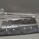 Floor Squeegee for Concrete Floors, 180 Rotating Silicone Broom, Squeegee for Floor with Long Handle and Textured Squeegee Design, Water and Pet Hair Remover for Bathroom Floors, Tile, Deck and Glass (16in | 4-Section Pole (62in) | 2 Pads)