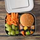 UPTRUST Leak Proof Stainless Steel Lunch Food Container, Large Bento Boxes Metal Lunch Box for Kids or Adults - Lockable Clips (1400ML/47oz)