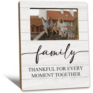 Family Gifts Picture Frames - Family Photo Frame, Families Reunion Gifts, Thankful for Every Moment Together Appreciation Gift Picture Photo Frames for Home Bedroom Living Room Decor, 4x6