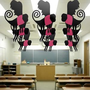 Preboun Wizard Party Flying Hanging Monkey Decorations, Flying Hanging Monkey Banner Ceiling Decor for Classroom Pink and Black Wizard Party Decoration(Rose Pink, Funny)