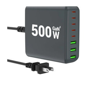 500W USB C Charger Block, 8-Port USB C Charging Station Fast Charging PD 120W PC Laptop Charger Adapter Compatible with MacBook Pro/ Air/ All iPad, DELL, iPhone 16/ 15/ 14/ 13/ Pro Max/ Galaxy