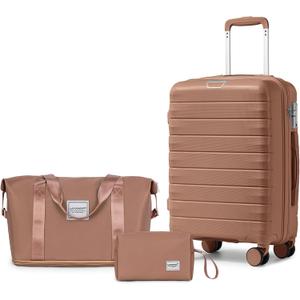 LARVENDER Luggage Sets 5 Piece, Expandable (28Inch) Suitcases with Wheels