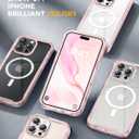 Miracase for iPhone 16 Pro Case Full-Body Phone with Built-in Glass Screen Protector, [Compatible with MagSafe] Military Drop Proof 16 Pro Cover Bumper 6.3 inch, Clear Pink