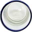 Cobalt Blue Rim 14 oz Drinking Glasses (set of 6), Recycled Glass, Lead-free, Toxin-Free (Drinking)