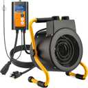 Greenhouse Heater with Digital Thermostat Controller, 1500W Green House Heater for PlantsElectric Grow Tent Heaters, Fast Heating with Overheat Protection, Space Heater for Flower Room, BK