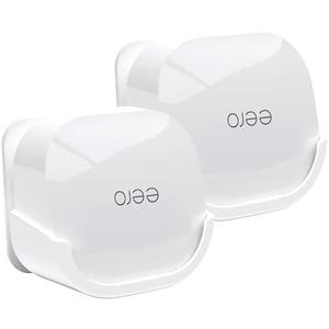 2Pack Wall Mount Holder for eero 6 Plus 6+ and eero 6 Router Mesh Wi-Fi System,Wall Mount Stand Bracket for eero 6 Plus and eero 6 tri-Band Mesh,Wall Bracket for eero 6+ Extender Router Wire Organizer