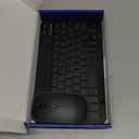 TECURS Bluetooth Keyboard and Mouse Combo for iPad - Rechargeable Wireless Keyboard & Mouse with 7-Color Backlit Compatible with iPad 10th/9th/8th Gen, iPad Pro/Air/Mini, iPhone15/14/13 Pro, Black