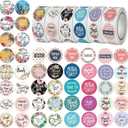 Thank You Stickers Rolls 3000 Pcs - 1 Inch Floral Designs Thank You Stickers Labels for Baking Packaging Envelope Seals Small Business Flower Stickers Tags for Wedding Birthday Party Gift Wrap Bag