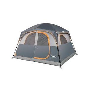 6-Person Tent Waterproof Windproof, Double Layer Family Camping Tent with 1 Mesh Door and 5 Large Mesh Windows
