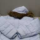 Women's Long Warm Winter Coat Windproof Thickened Fleece Lined Down Jacket Waterproof Puffer Outerwear with Removable Hood, Size S (Light Blue)