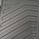 OEDRO Floor Mats for Honda Pilot 8 Passenger (No Elite Models) 2016-2022 All-Weather TPE Waterproof Floor Liners Includes 1st, 2nd and 3rd Row: Full Set Black Car Accessories