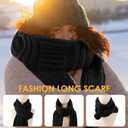 REDESS Women's Long Knit Scarf Winter Warm Big Wrap Thick Winter Cashmere Wool Large Chunky Scarf or Women