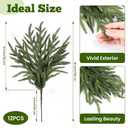Alupssuc 18 Inch Norfolk Pine Stems, 12 Pcs Real Touch Norfolk Pine Branch, Christmas Greenery Stems for Vase DIY/Garland Making/Table Decoration, Christmas Decoration for Indoor, Outdoor & Home